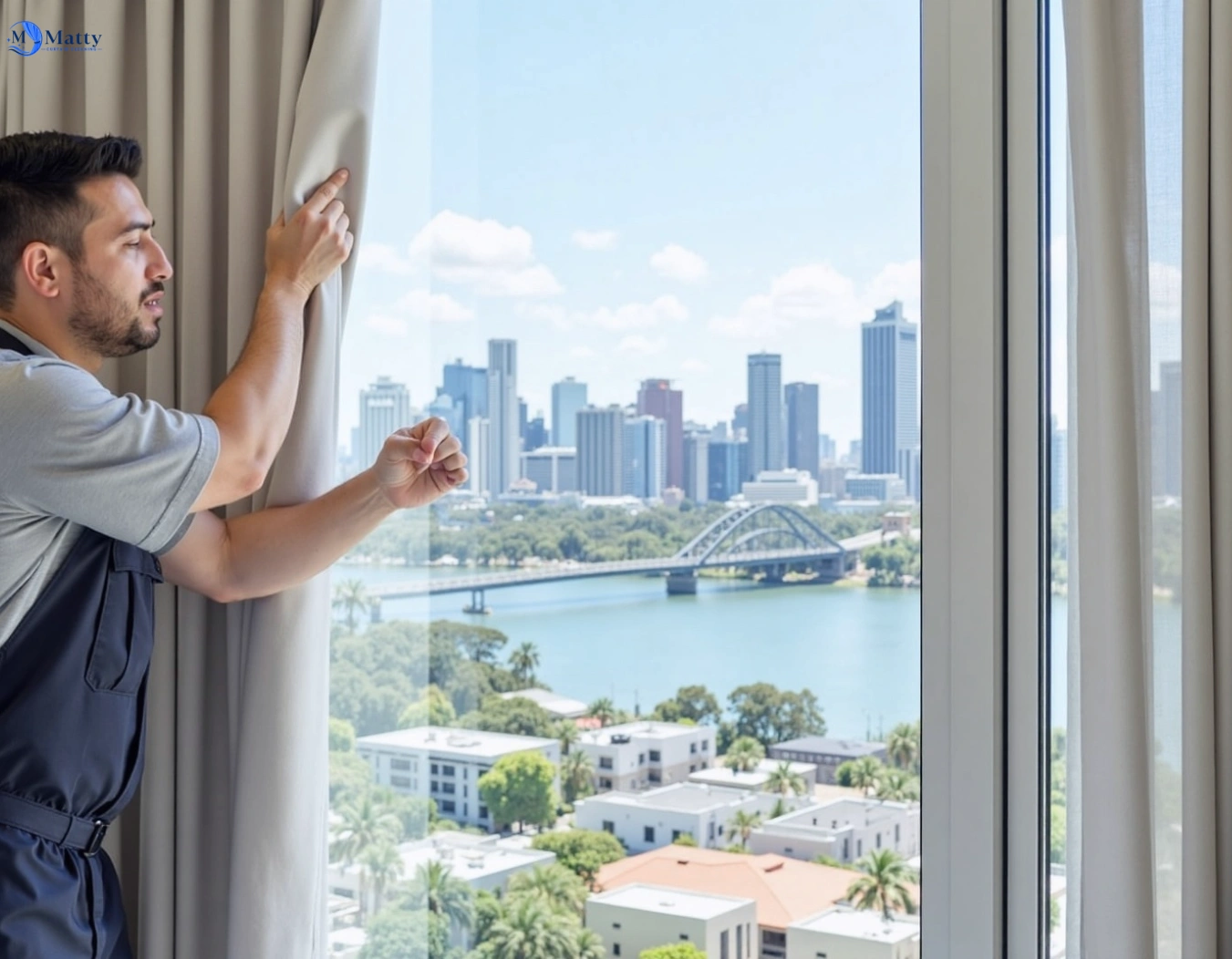 Professional curtain steam cleaning service middleton-grange-nsw QLD by Matty Curtain Cleaning